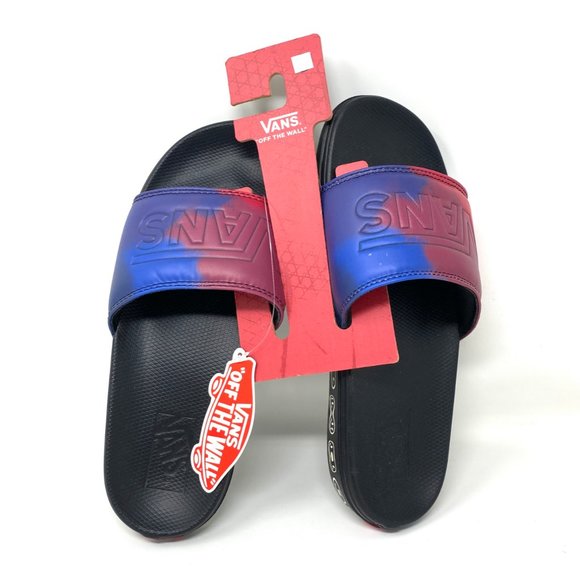 🔥HOT SALE🔥VANS Women's Size VN0A5HF59CD La Costa Sliders Black Blue Red Sandal - Picture 6 of 12